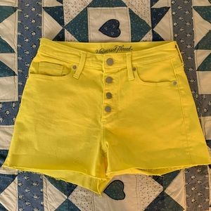 Women’s Yellow Cutoffs